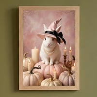 うさぎ（ポーリッシュ）のハロウィン限定アート A4額装インテリア壁掛け