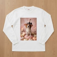犬（ビーグル）長袖Tシャツ ハロウィン限定 ホワイト 男女兼用