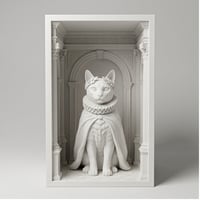猫（ベンガル）の3Dプリント ブックヌーク 白PLA 本棚インテリア