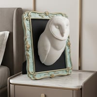 メンフクロウの壁掛けレリーフ 3Dプリント 白PLA インテリア