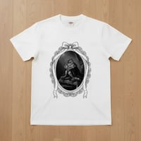 アサヒスズメ半袖Tシャツ ルネサンス風モノクロアート ホワイト 男女兼用