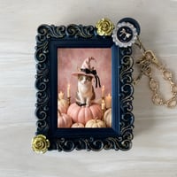 猫バッグチャーム ハロウィン限定 ブラック額縁