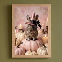 デグーのハロウィン限定アート A4額装インテリア壁掛け