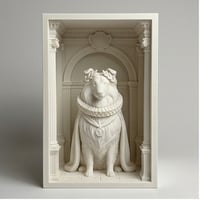 シェットランドシープドッグのブックヌーク 3Dプリント 白PLA 本棚インテリア