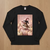 十姉妹・ジュウシマツ長袖Tシャツ ハロウィン限定 ブラック 男女兼用