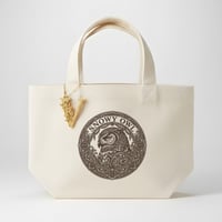 シロフクロウの紋章 ミニトートバッグ アルファベットチャーム付き