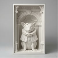 フクロモモンガの3Dプリント ブックヌーク 白PLA 本棚インテリア