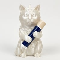 猫（バーマン）の3Dプリント リップケース シルクホワイト キーホルダー