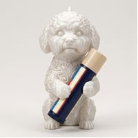 犬（ビションフリーゼ）の3Dプリント リップケース シルクホワイト キーホルダー