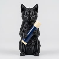 アメリカンショートヘアのリップケース 3Dプリント シルクブラック キーホルダー