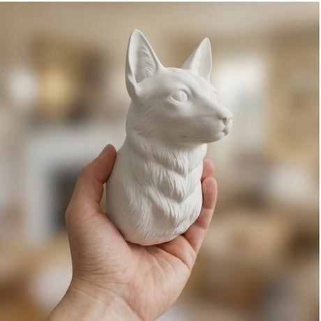 猫（エジプシャンマウ）の壁掛けレリーフ 3Dプリント 白PLA インテリア