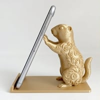 リチャードソンジリスのスマホスタンド 卓上 シルクゴールド