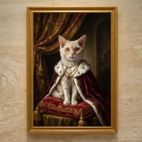 猫（セルカークレックス）のルネサンス風肖像画 A3額装インテリア壁掛け