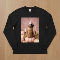 猫（ソマリ）長袖Tシャツ ハロウィン限定 ブラック 男女兼用