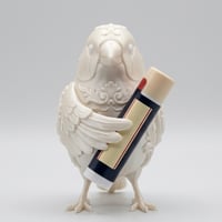 アサヒスズメの3Dプリント リップケース シルクホワイト キーホルダー