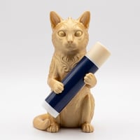 猫（バリニーズ）の3Dプリント リップケース シルクゴールド キーホルダー