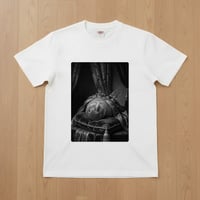 オオハナインコ半袖Tシャツ ルネサンス風モノクロ ホワイト 男女兼用