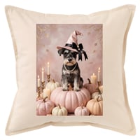 犬（ミニチュアシュナウザー）クッション 45cm ハロウィン限定アート