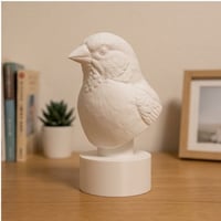 セイキチョウの3Dプリント胸像 白PLA 彫刻 置物 インテリア