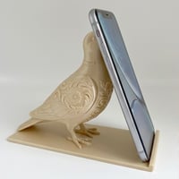ジュズカケバトのスマホスタンド 卓上 シルクゴールド