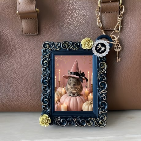 デグーバッグチャーム ハロウィン限定 ブラック額縁