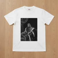 オオハナインコ半袖Tシャツ ルネサンス風モノクロ ホワイト 男女兼用