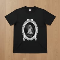コガネメキシコインコ半袖Tシャツ ルネサンス風モノクロ ブラック 男女兼用