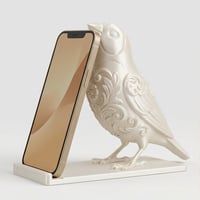 コキンチョウのスマホスタンド 卓上 シルクホワイト