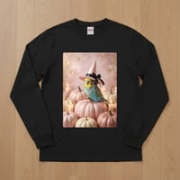 インコ（セキセイインコ）長袖Tシャツ ハロウィン限定 ブラック 男女兼用