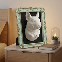 デグーの壁掛けレリーフ 3Dプリント 白PLA インテリア