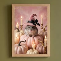 ハムスター（サファイアハムスター）のハロウィン限定アート A4額装
