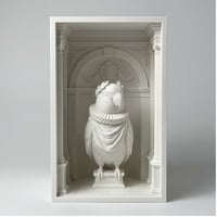 インコ（コザクラインコ）の3Dプリント ブックヌーク 白PLA 本棚インテリア