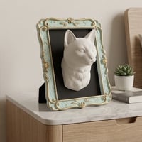 猫（アメリカンショートヘア）の壁掛けレリーフ 3Dプリント 白PLA インテリア