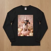 犬（フレンチブルドッグ）長袖Tシャツ ハロウィン限定 ブラック 男女兼用