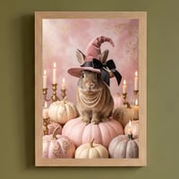 うさぎのハロウィン限定アート A4額装インテリア壁掛け