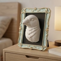 文鳥・ブンチョウの壁掛けレリーフ 3Dプリント 白PLA インテリア