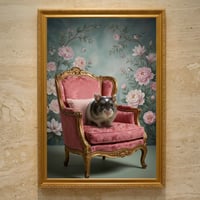 ハムスター（パンダハムスター）のロココ調アート A3額装インテリア壁掛け