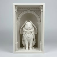イングリッシュロップのブックヌーク 3Dプリント 白PLA 本棚インテリア