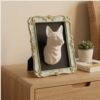 猫（オシキャット）の壁掛けレリーフ 3Dプリント 白PLA インテリア