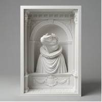 イグアナ（トゲオイグアナ）の3Dプリント ブックヌーク 白PLA 本棚インテリア