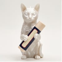 猫（ベンガル）の3Dプリント リップケース シルクホワイト キーホルダー