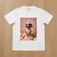 犬（ボストンテリア）半袖Tシャツ ハロウィン限定 ホワイト 男女兼用