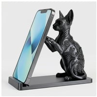 猫（スフィンクス）のスマホスタンド 卓上 シルクブラック