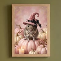 デグーのハロウィン限定アート A4額装インテリア壁掛け