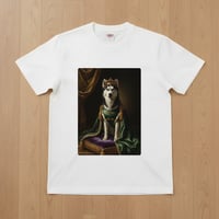 シベリアンハスキー半袖Tシャツ ルネサンス風カラー ホワイト 男女兼用