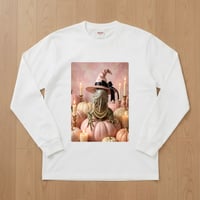イグアナ（トゲオイグアナ）長袖Tシャツ ハロウィン限定 ホワイト 男女兼用