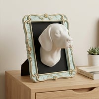 犬（ビーグル）の壁掛けレリーフ 3Dプリント 白PLA インテリア