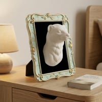 フェレットの壁掛けレリーフ 3Dプリント 白PLA インテリア