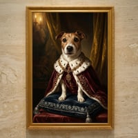 犬（ジャックラッセルテリア）のルネサンス風肖像画 A3額装インテリア壁掛け