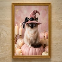 猫（バーマン）のハロウィン限定アート A3額装インテリア壁掛け